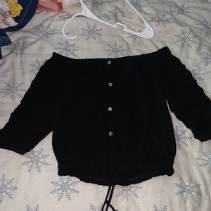 off shoulder crop top